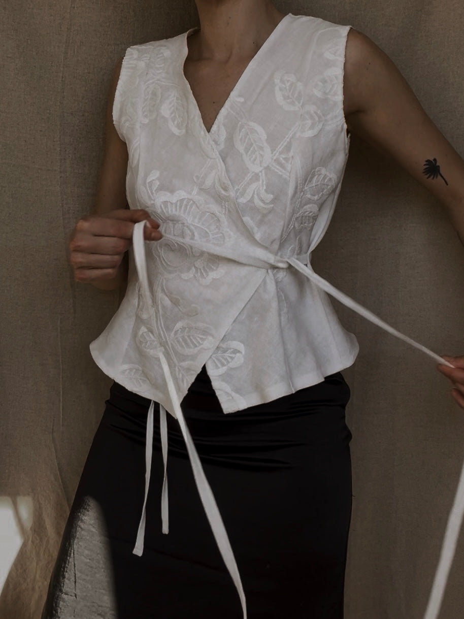 Ida Wrap Tie Vest